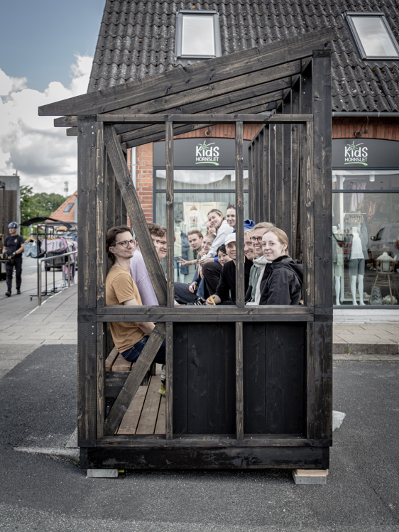 Parklet ved Byporten på Byvej