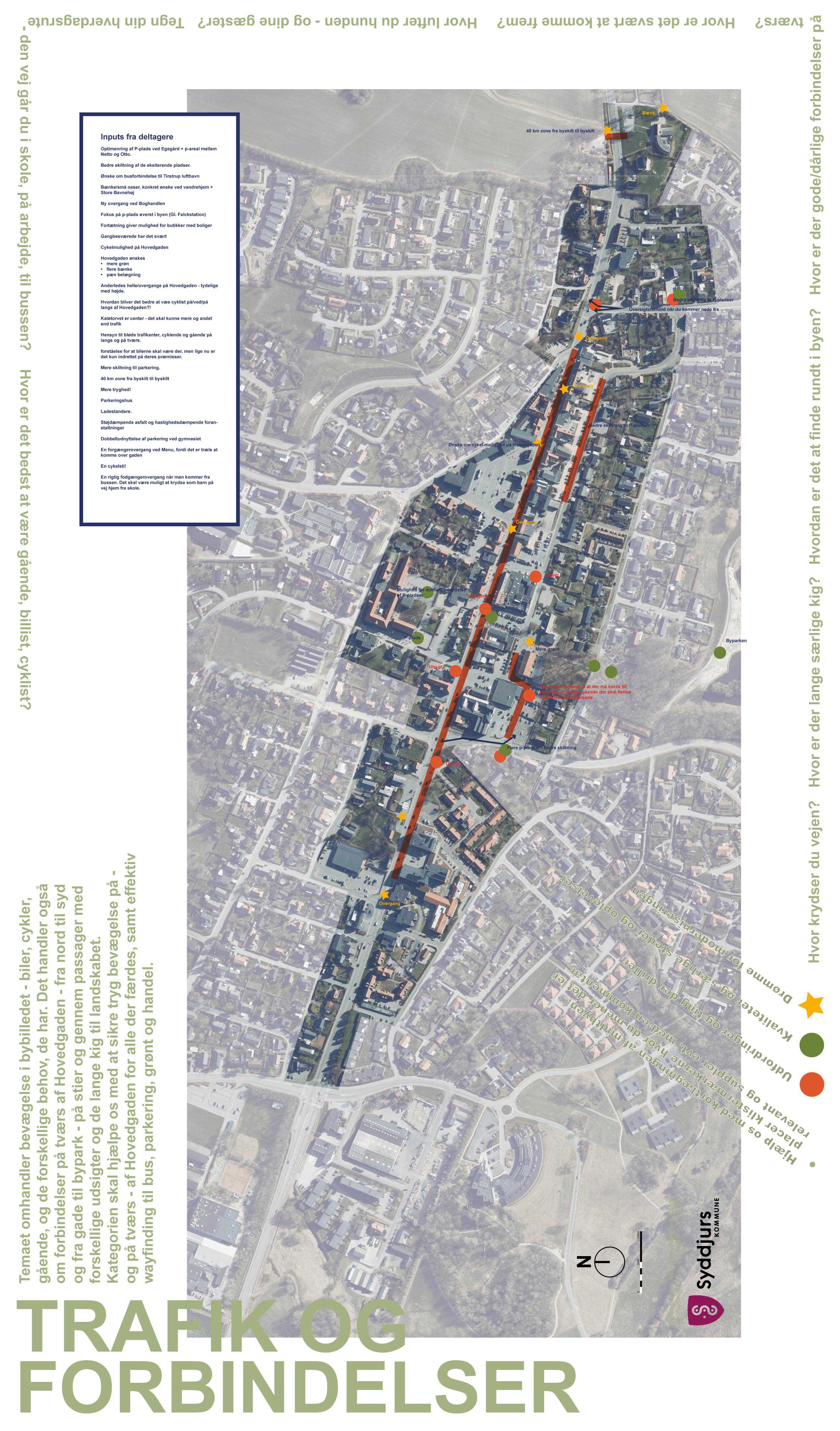 Teamkort vedrørende trafik - opsamling af inputs fra første borger- og aktørinvolvering